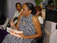 Martha at a book signing at Garbo a Salon