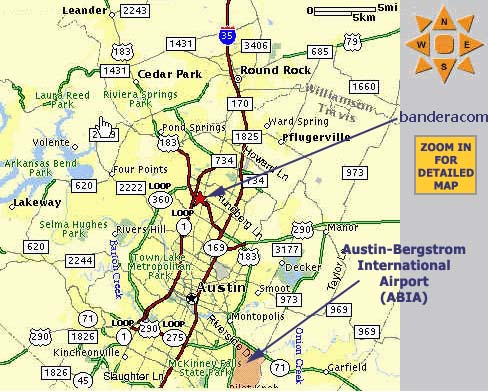 Austin Area Map